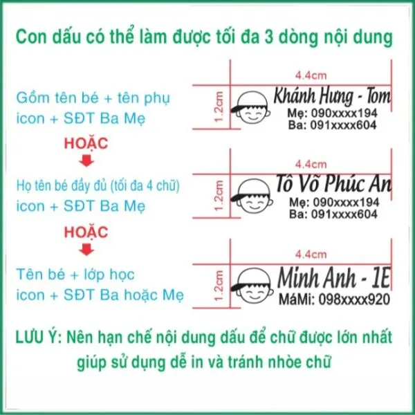 con dau in ten len quan ao 4 Con dấu in tên lên quần áo