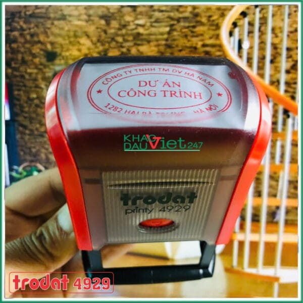 Con dấu oval dự án công trình