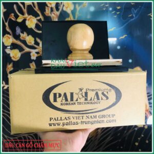 Con dấu cán gỗ chấm mực đóng thùng carton|