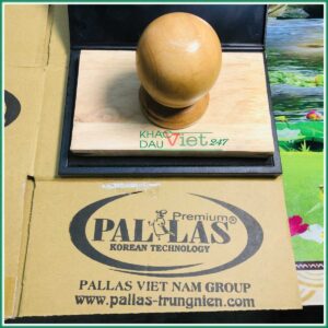 Con dấu cán gỗ chấm mực đóng thùng carton|